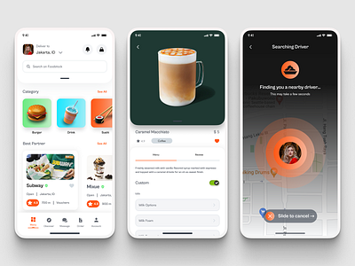 Food Delivery App android app delivery design designconcept designgoals designsystem dribbble figma food foodapp icons ideas illustration inspirations ios logo mobileapp productdesign ui