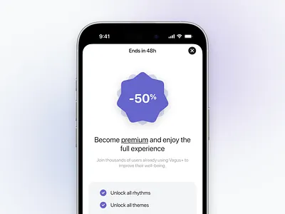 Become Premium animated animation app app design blur design discount effect glass illustration ios ios app iphone paywall premium product design promo screen settings