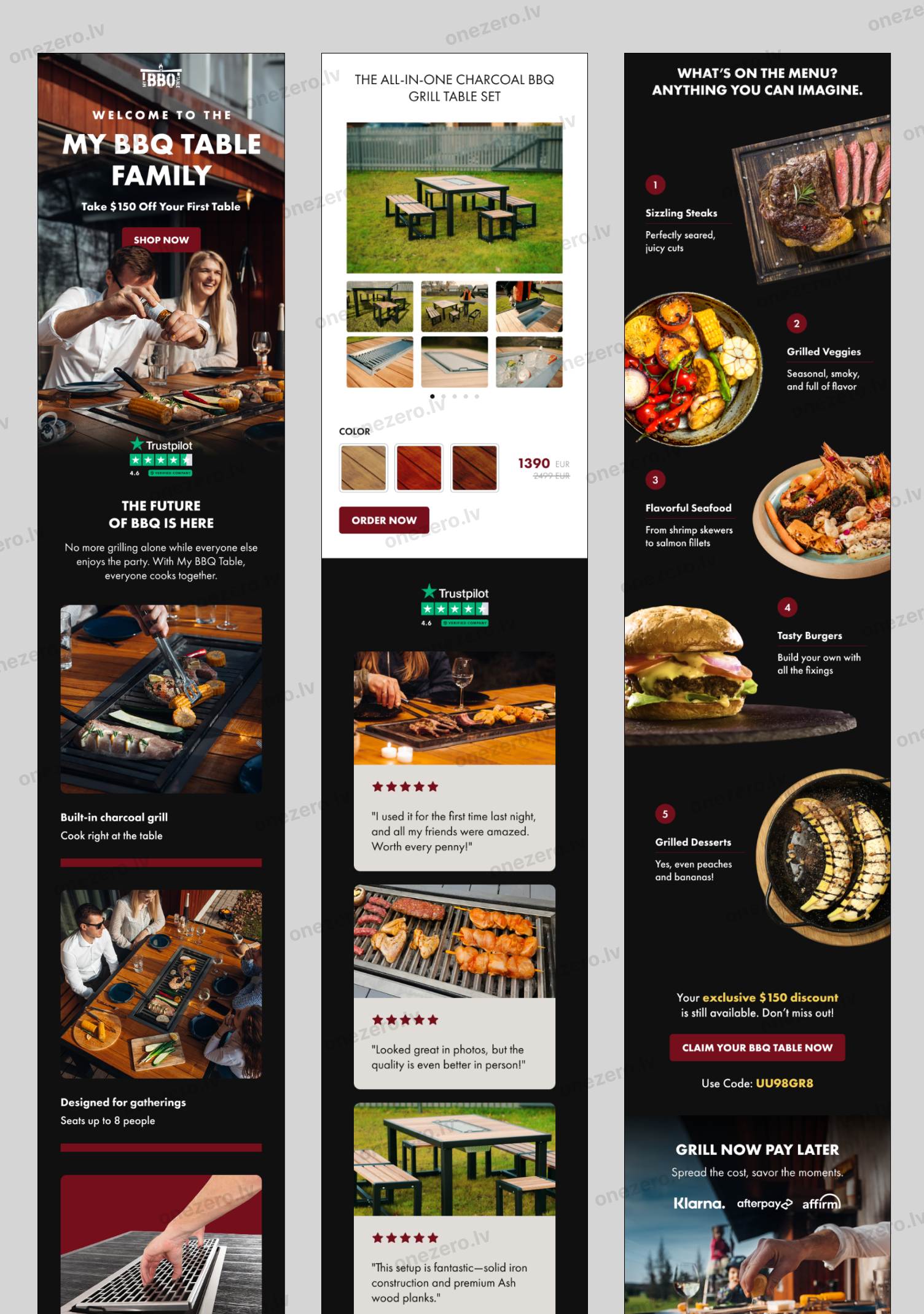 Email Marketing for an outdoor BBQ Grill Table email email marketing graphic design