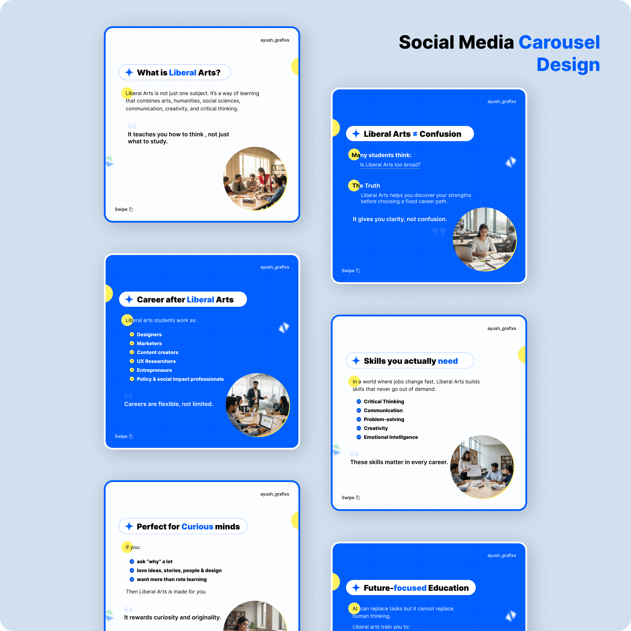 Example of Liberal Arts Explained — Social Media Carousel Design