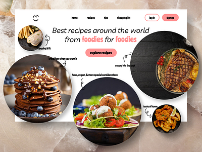Daily UI #003 - Landing Page dailyui figma food interactiondesign uidesign visualdesign webdesign