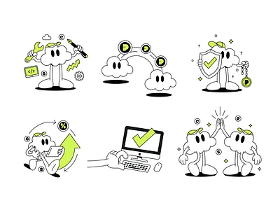 Inside PUF — Icon System branding cartoon character characterdesign clouds cryptodesign design fintechdesign graphic design icons iconset iconsystem illustration mascot mascotdesign productdesign ui uidesign web3design webdesign