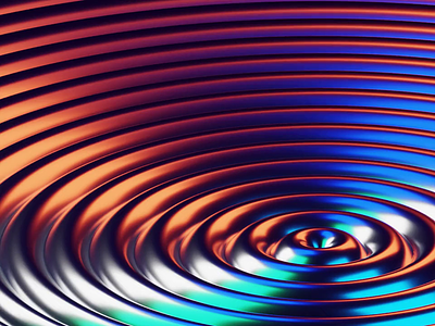 Metallic Ripple 3d 3dart abstract animation b3d blender colorful concept cycles illustration loop metallic motion graphics reflective render ripple shiny wave