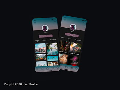 Daily UI #006 - User Profile appdesign dailyui figma interactiondesign profile uidesign visualdesign