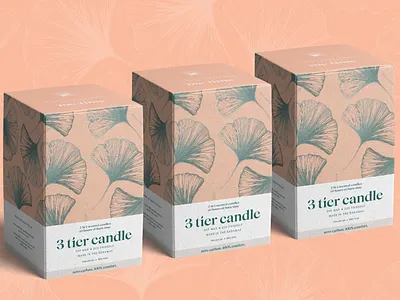 3 Tier Candle Packaging Design box design brand design brand identity branding candle box design candle brand candle packaging design eco friendly brand graphic design logo design packaging design simple branding sustainable brand visual identity