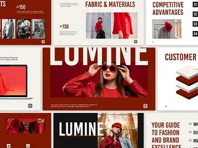 LUMINE Pitch Deck/Presentation Design graphic design pitch deck presentation ui