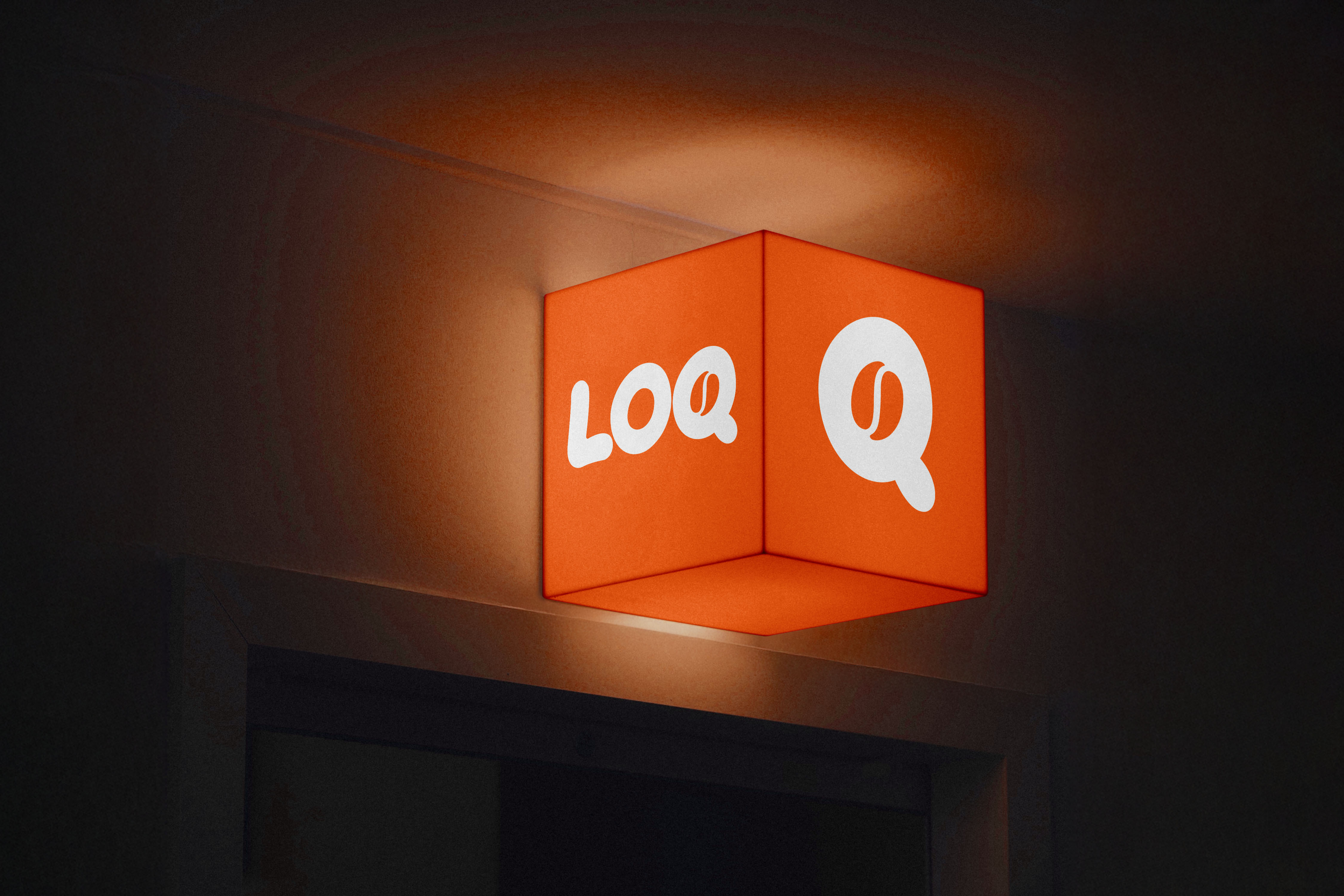 LOQ Coffee logo design and cafe brand identity 3d animation branding cafe cafe brand identity cafe branding cafe logo coffee coffee identity coffee logo coffee shop graphic design logo motion graphics