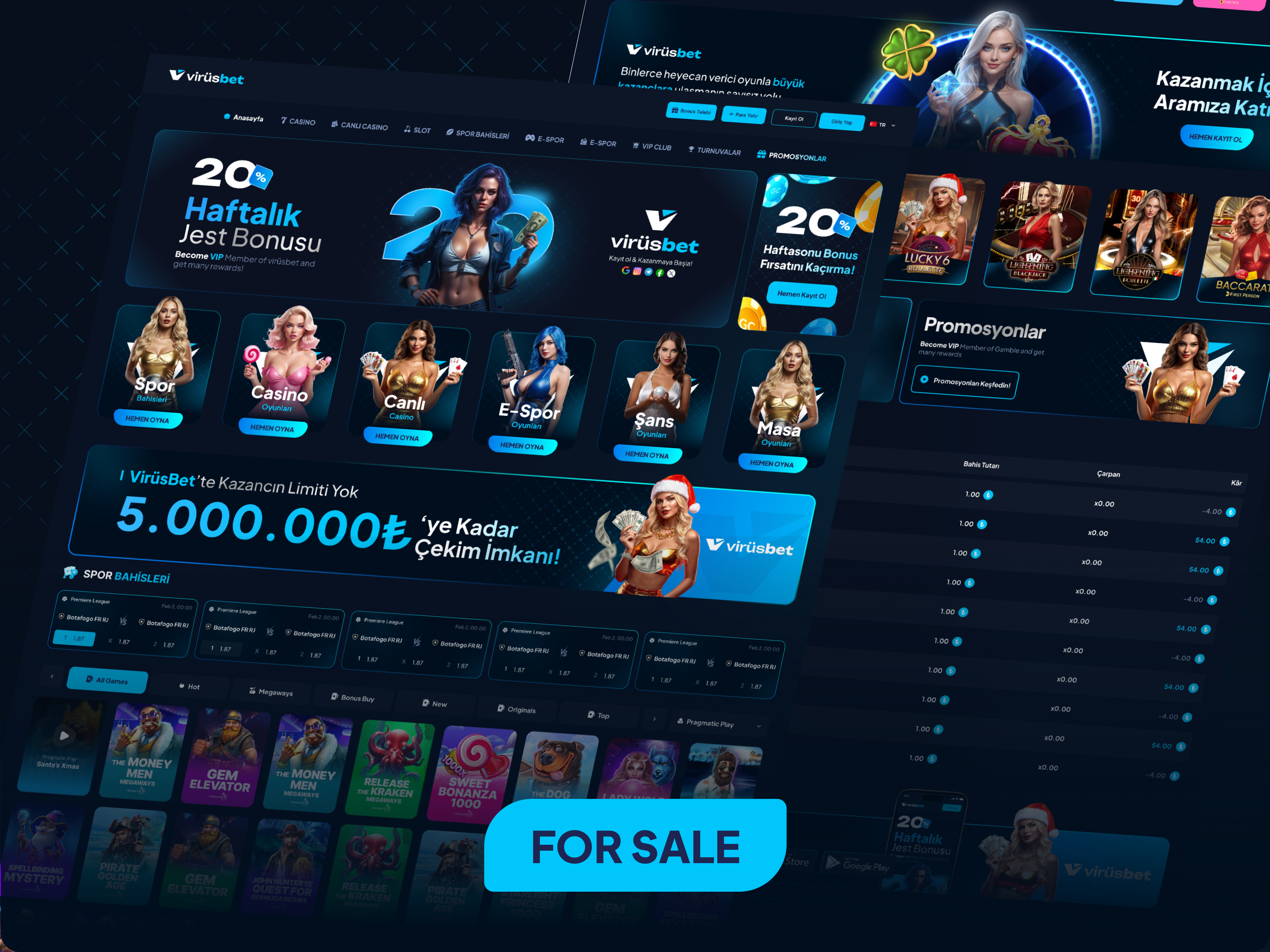 Example of Online Gambling Web UI / UX Design