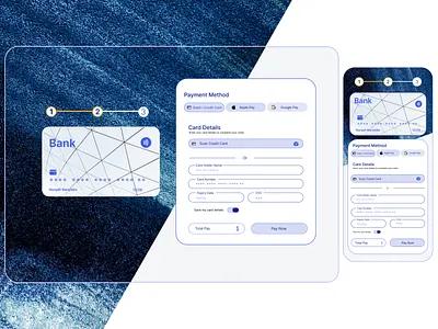 Credit Card Checkout UI – Mobile & Web checkout credit card figma fintech graphic design mobile ui payment ui ui design ux design web ui
