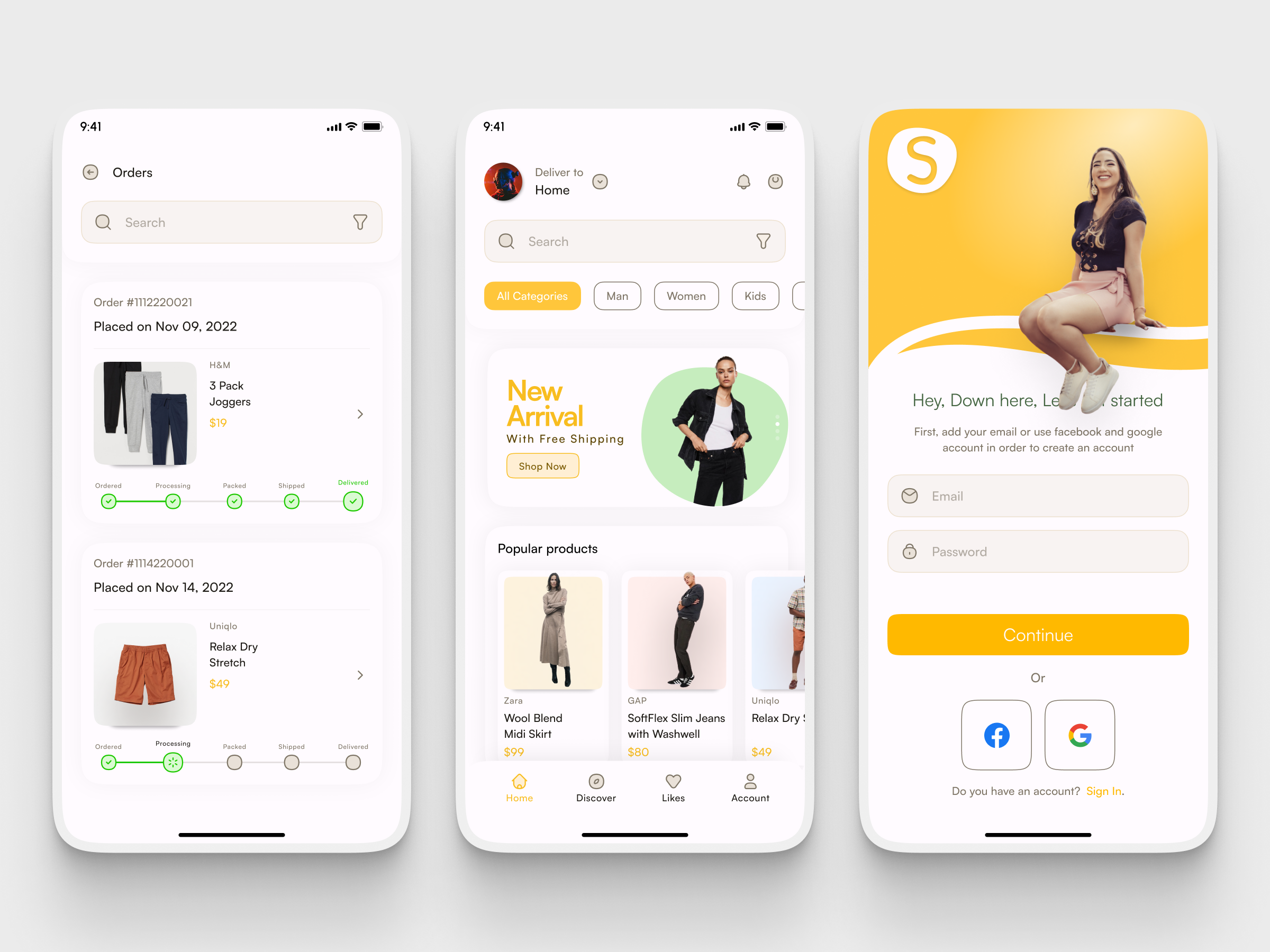 eCommerce App Design android app design designconcept designgoals designsystem dribbble ecommerce figma ideas illustration inspirations ios login logo marketplace productdesign signup ui uikit