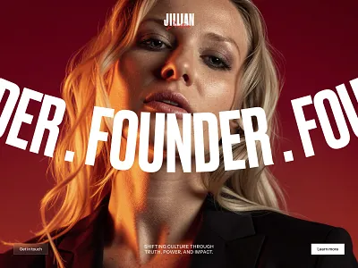 Jillian Phyllis — Founder bold brand branding identity marquee minimal personal ui