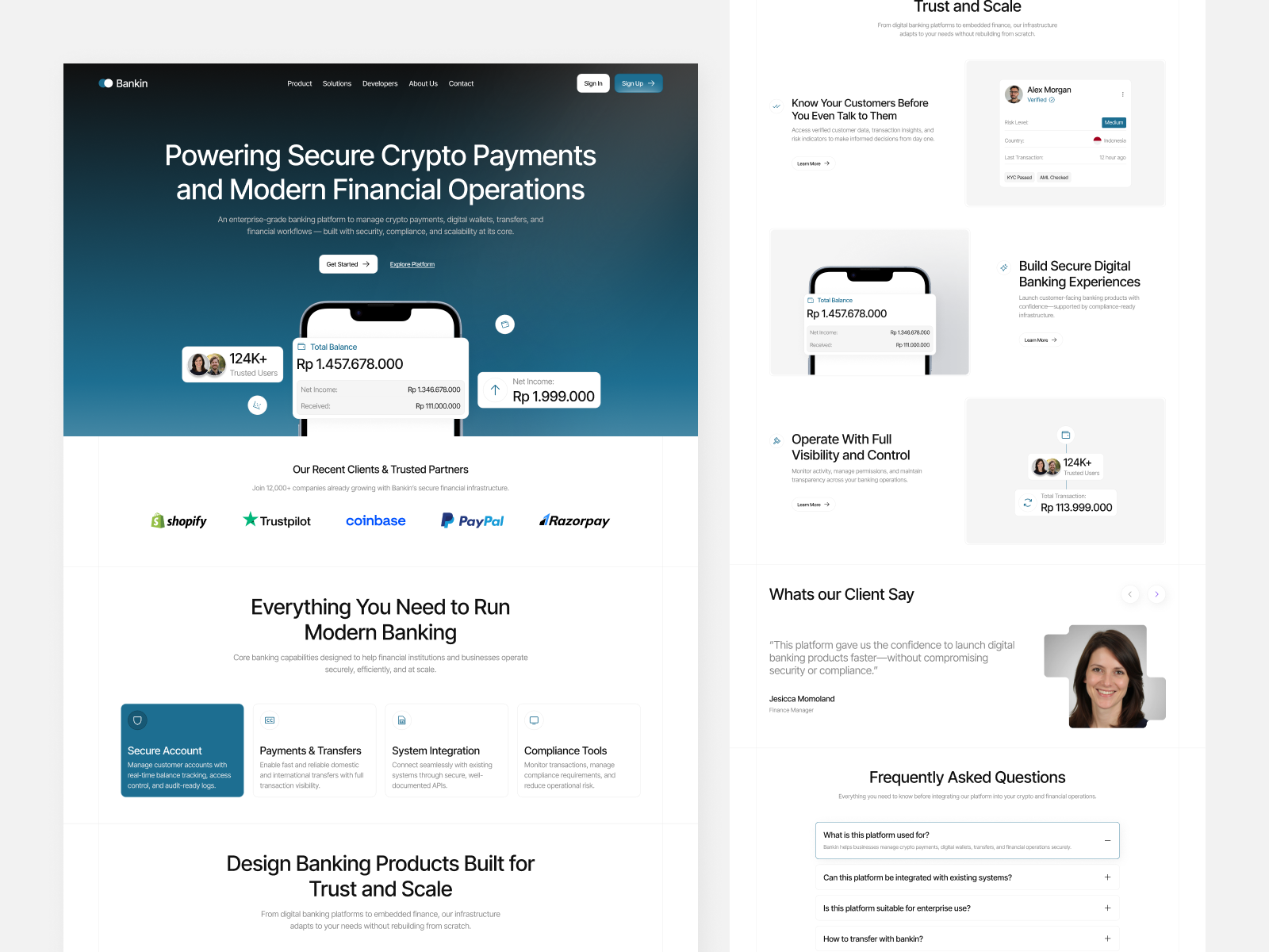 Bankin - Banking Saas Landingpage baking bank banking design banking landingpage clean clean design clear cool design finance fintech ui uiux ux whitespace