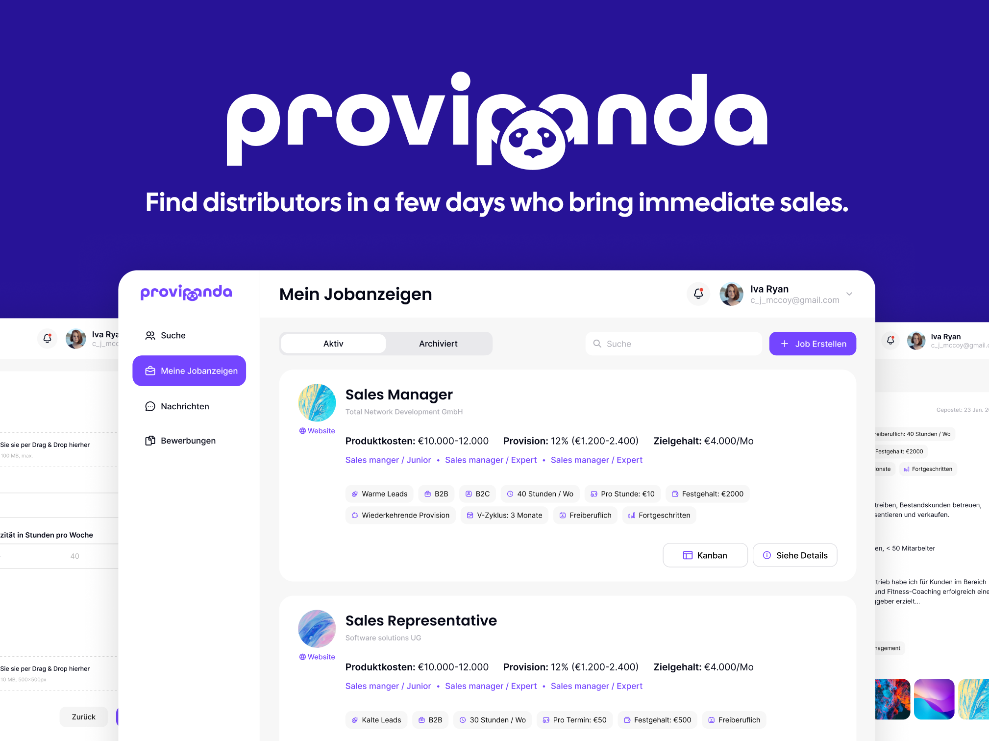 PROVIPANDA - Biggest Sales Job App in the DACH Region