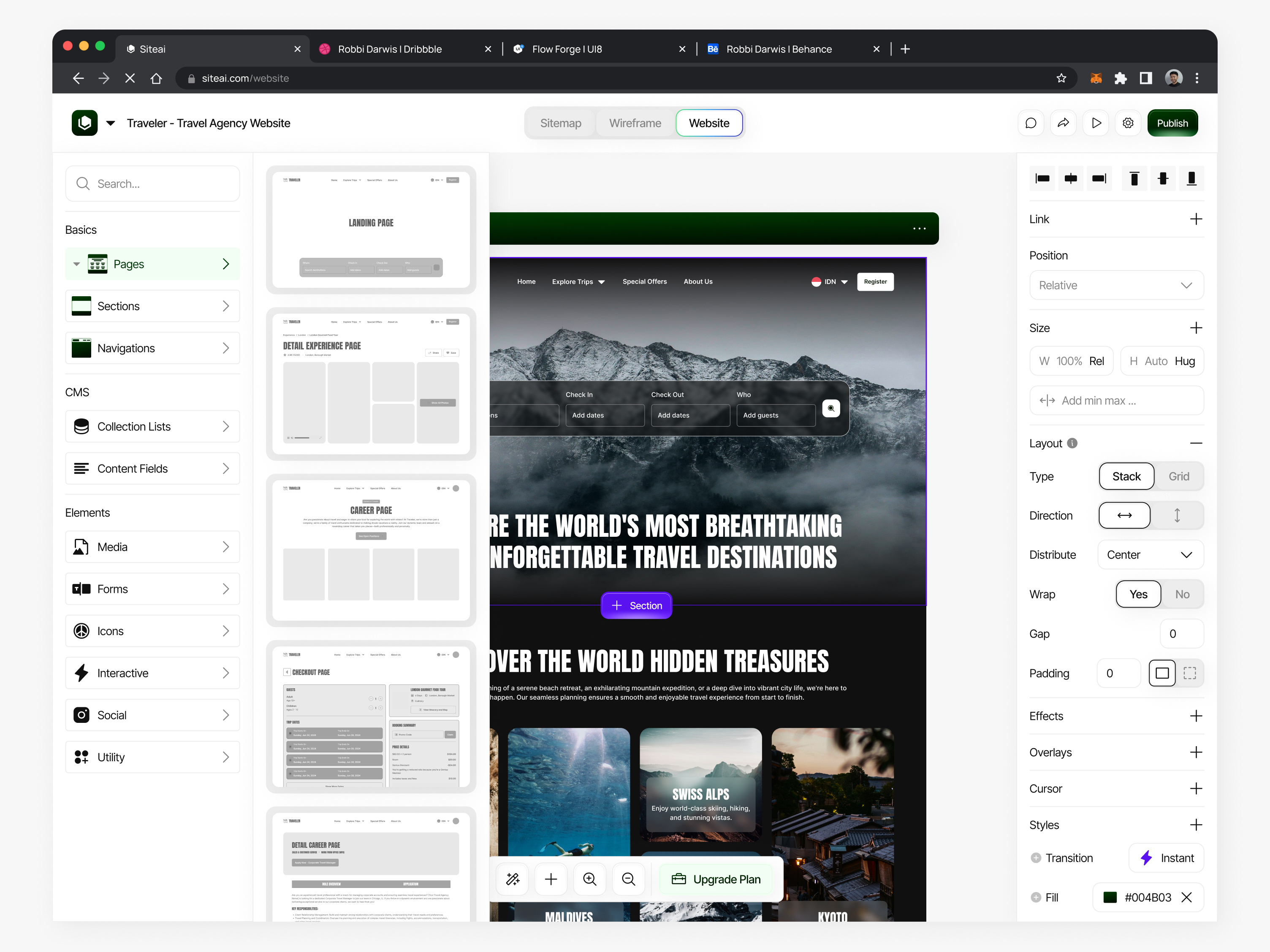 Example of Ai For Website Builder Webapp (UI UX)