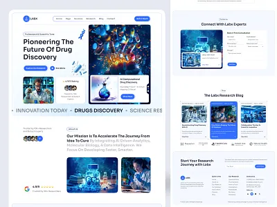 Drug Discovery Landing Page biotech landing page biotech web design biotech website biotechlandingpage biotechstartup branding computational biology design drugdiscovery homepage illustration landing landing page pathology precision medicine therapeutic website ui uiux web design website