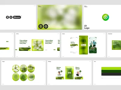 Bloom Brand Guidelines aitools brandidentity brandstrategy conversiondesign designsystem founderlife greenbrand logodesign startupbranding techbranding