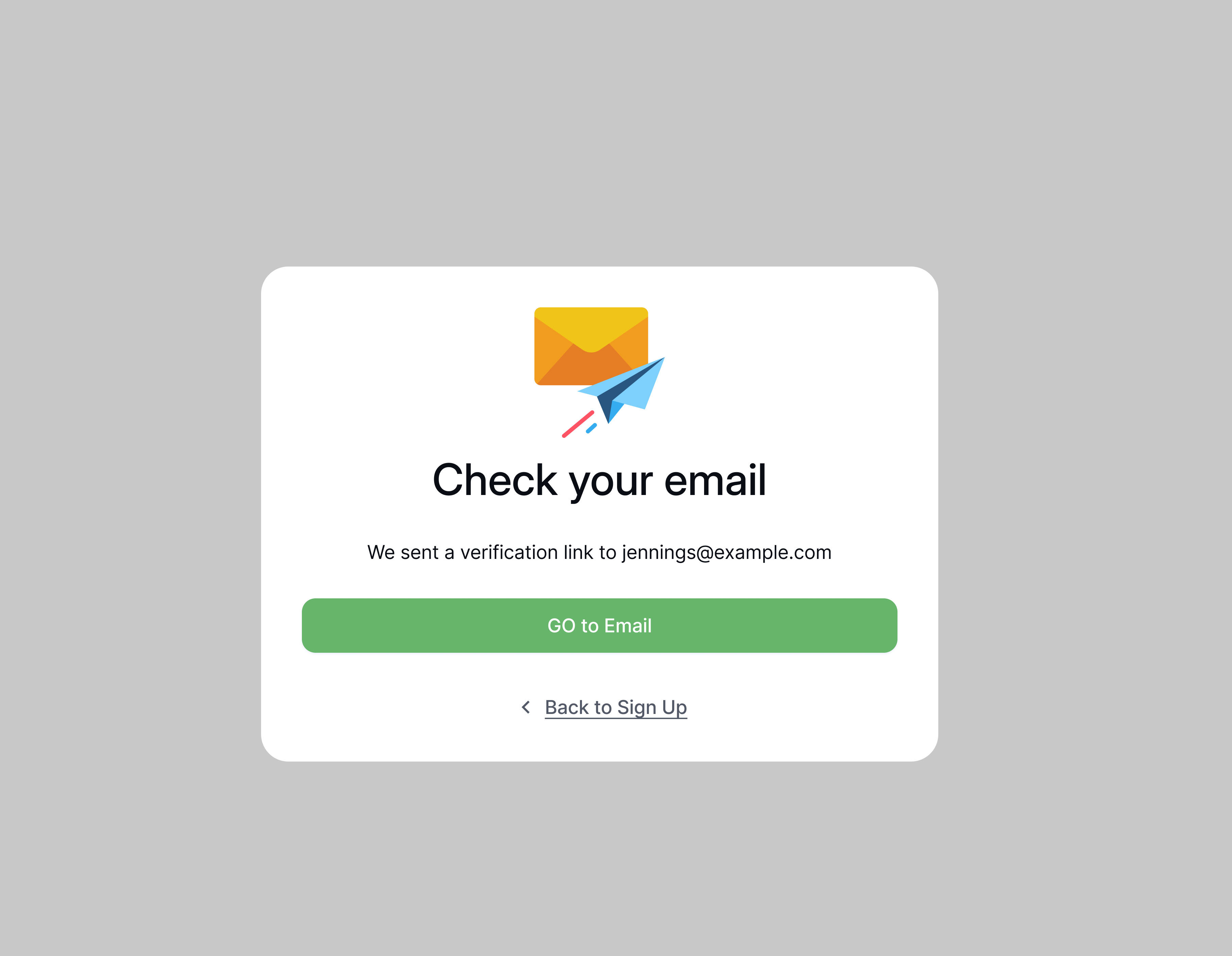 Sign up-Check your email account creation form ui input validation sign up page design signup design ui user signup validation ui ux validation ui web design website