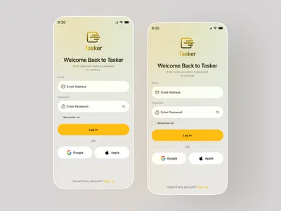 Task Management App – Login & Sign-Up Screen UI app design forget passwrod login login page mobile mobile app mobile sign up onboarding project management register sign in sign up sign up form sign up page signup task app task management task management app ui ux