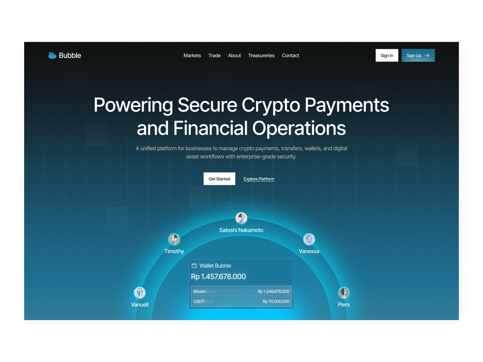 Bubble - Crypto Infrastructure Platform by Vanuell 👋🏻 for OnPoint Studio  on Dribbble