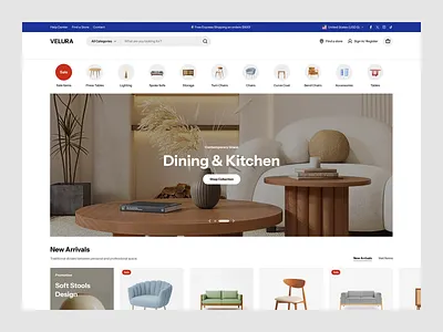 Shopify Furniture E-commerce Website UI ecommerce furniture website interior design shopify shopify ecommerce shopify store shopify store design shopify website ui ux web design website