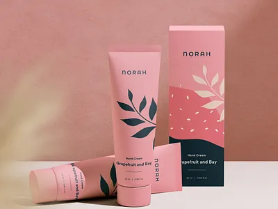 NORAH — Grapefruit & Bay product line exploration art direction beauty beauty branding brand design branding cosmetic packaging design system graphic design hand cream identity logo organic packaging product design product line skincare visual identity