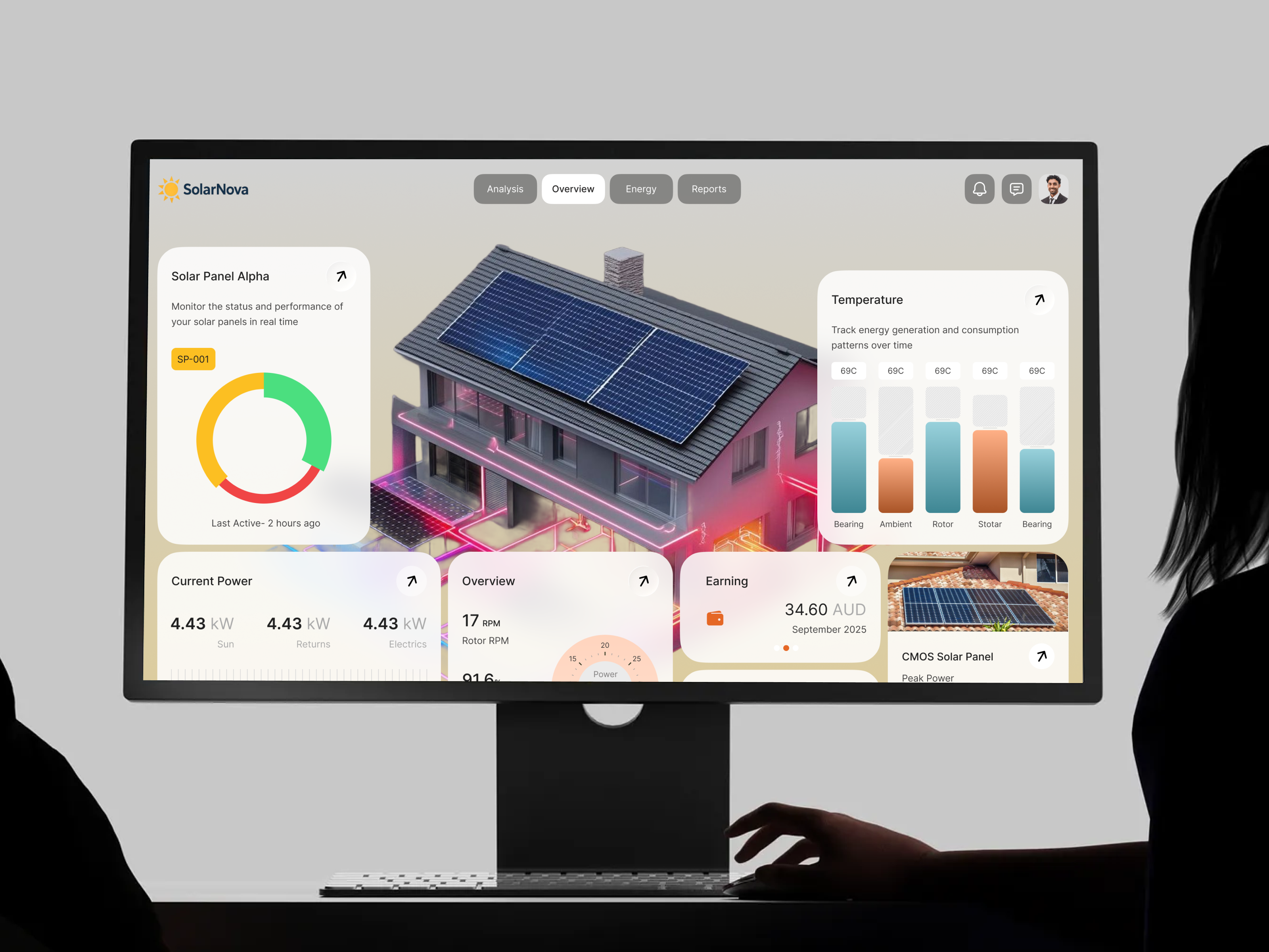 Real-Time Solar Energy Tracking Dashboard analytics dashboard clean energy dashboard concept dashboard desing data visualization energy management dashboard energy monitoring energy tracking ui green tech iot dashboard real time analytics renewable energy saas dashboard smart energy solar dashboard solar panel ui design user experience ux design web app dashboard