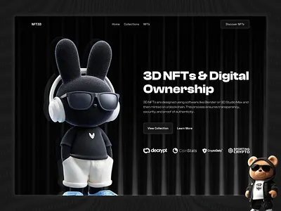 3D NFT Website 3d digital art 3d nft 3d nft design 3d nft platform 3d nft ui 3d nft ux 3d nft website nft marketplace web design
