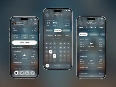 Flight Booking Mobile App UI/UX airline app app interface booking app clean ui design inspiration digital product flight booking minimal design mobile app design modern ui product design saas design startup design travel app travel tech travel ui ui design ui ux design user experience ux design