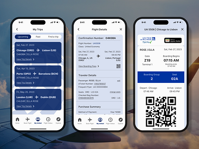 Daily UI #024 - Boarding Pass airline appdesign dailyui figma interactiondesign redesign ticket uidesign visualdesign