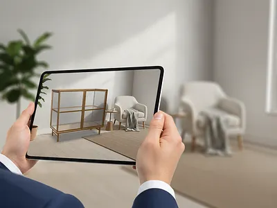 AR 3D Interior Visualization | Augmented Reality Rendering 3d 3d rendering ar ar design architectural design augmented reality cgtech rendering interior visualization photorealistic render