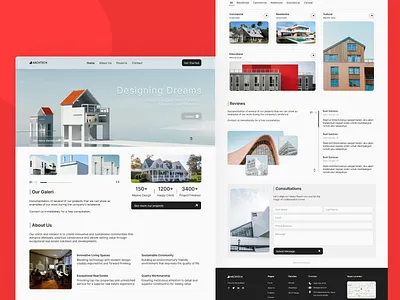 Architect Web Landing Page architect clean ui graphic design landing page motion graphics product design ui design ux design ux research web design website