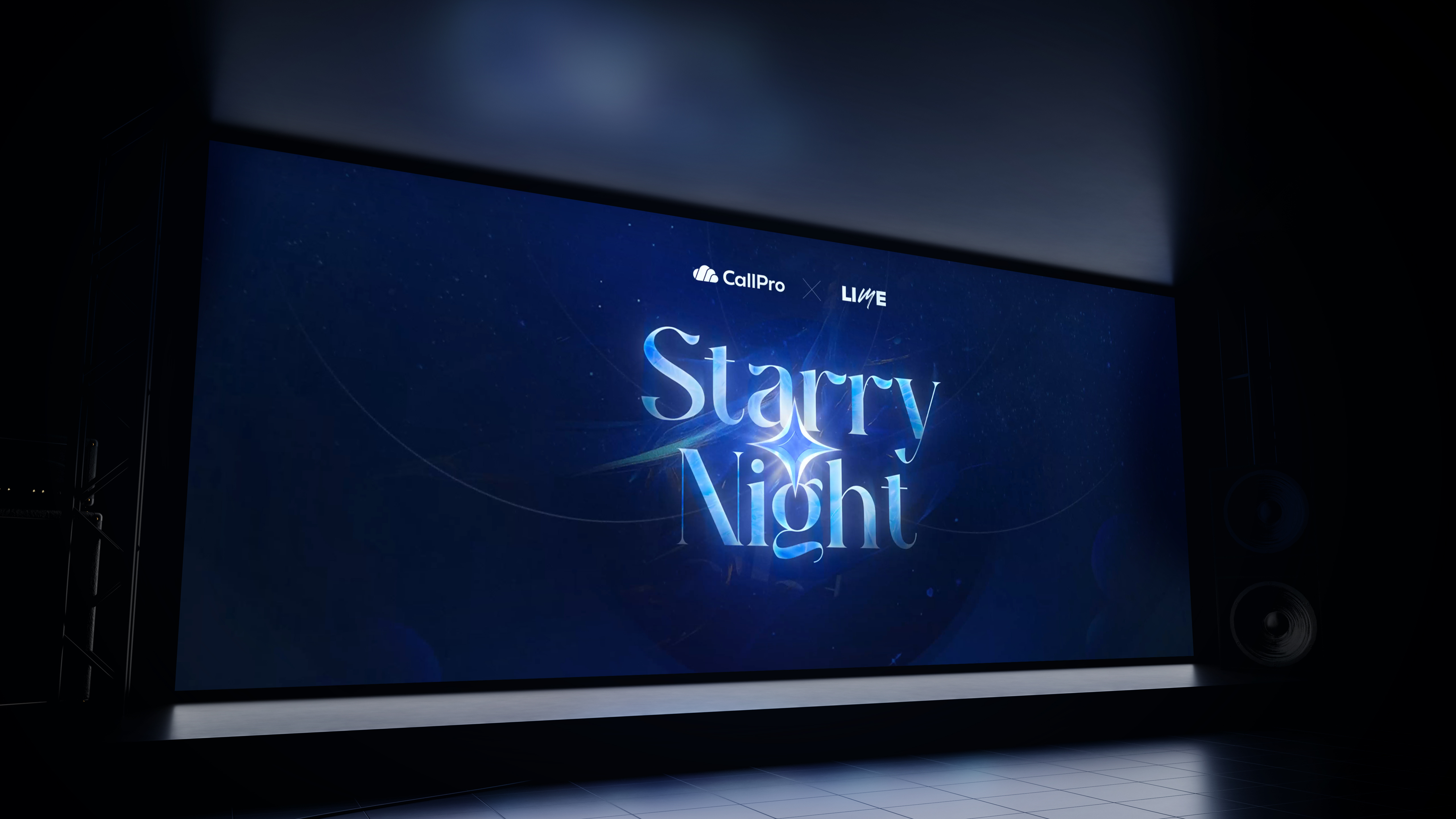 Starry Night New Year Concept graphic design illustration logo new year poster shine star