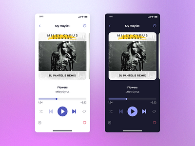 Music Player | DailyUi 009 app blue blue and white dailyui dailyui009 figma minimalist mobile design modernism music player practice ui ux