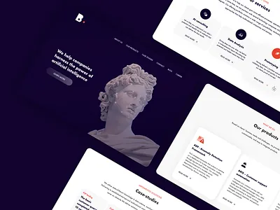 AI consulting ai graphic design homepage ui ux web design