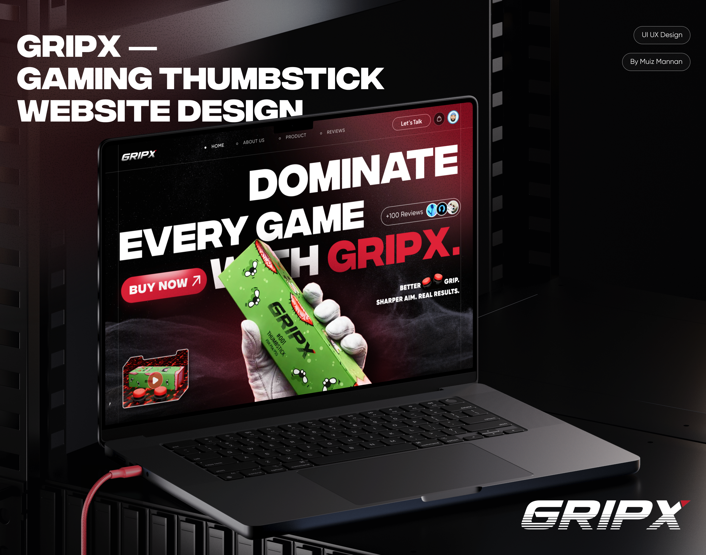 GripX — 
Gaming Thumbstick Website Design