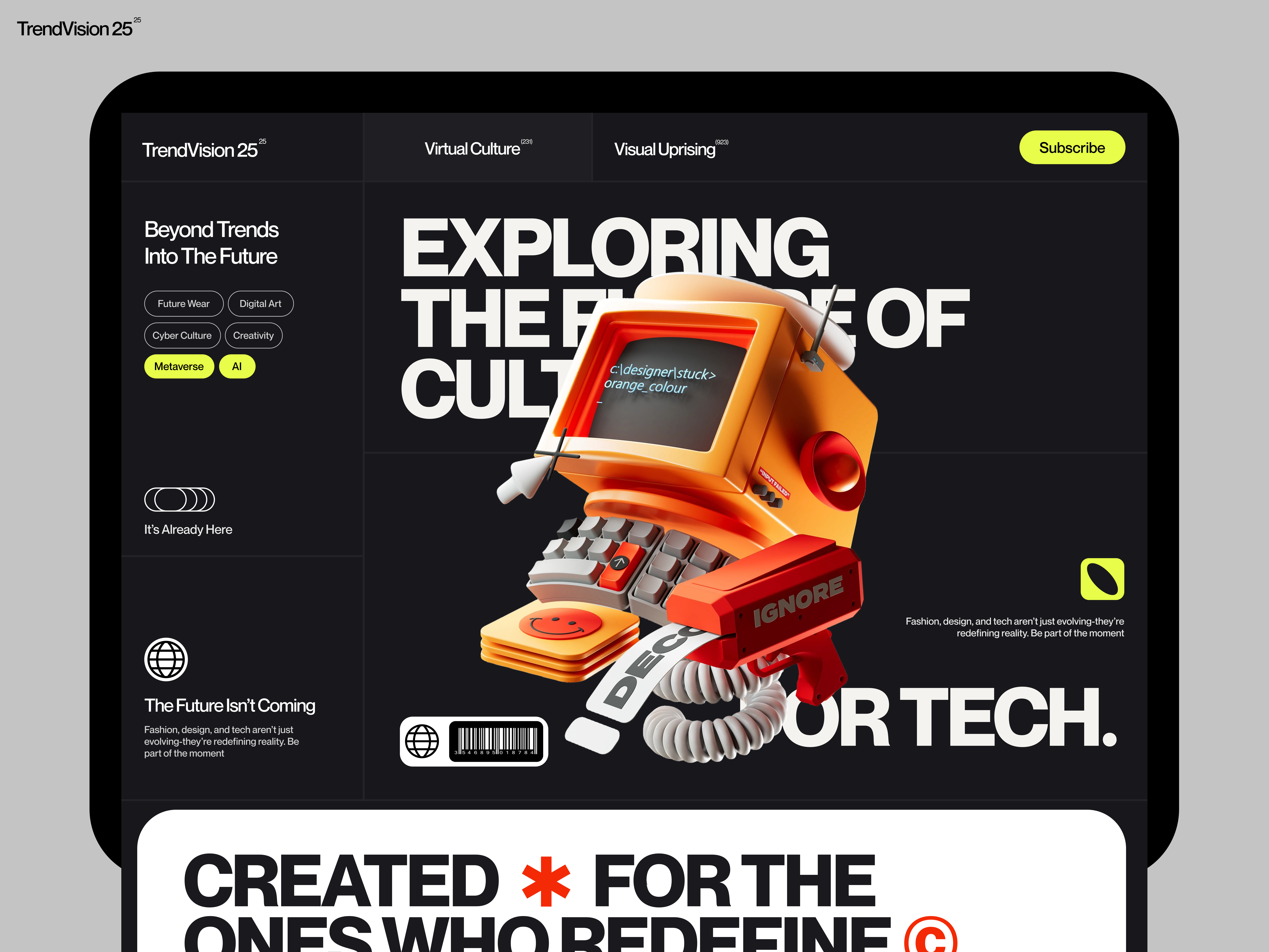 Example of Minimal Website Design