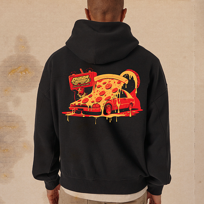 Pizza Carwash Hoodie Graphic design graphic design illustration logo vector