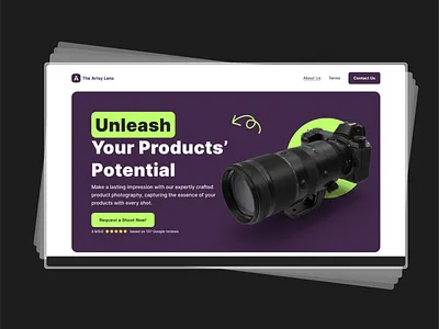 Product Photography Landing Page adobe xd app app design design figma illustration illustrator invision landing page login photography photography landing page photoshop pricing page product photography ui uiux user experience user interface vector
