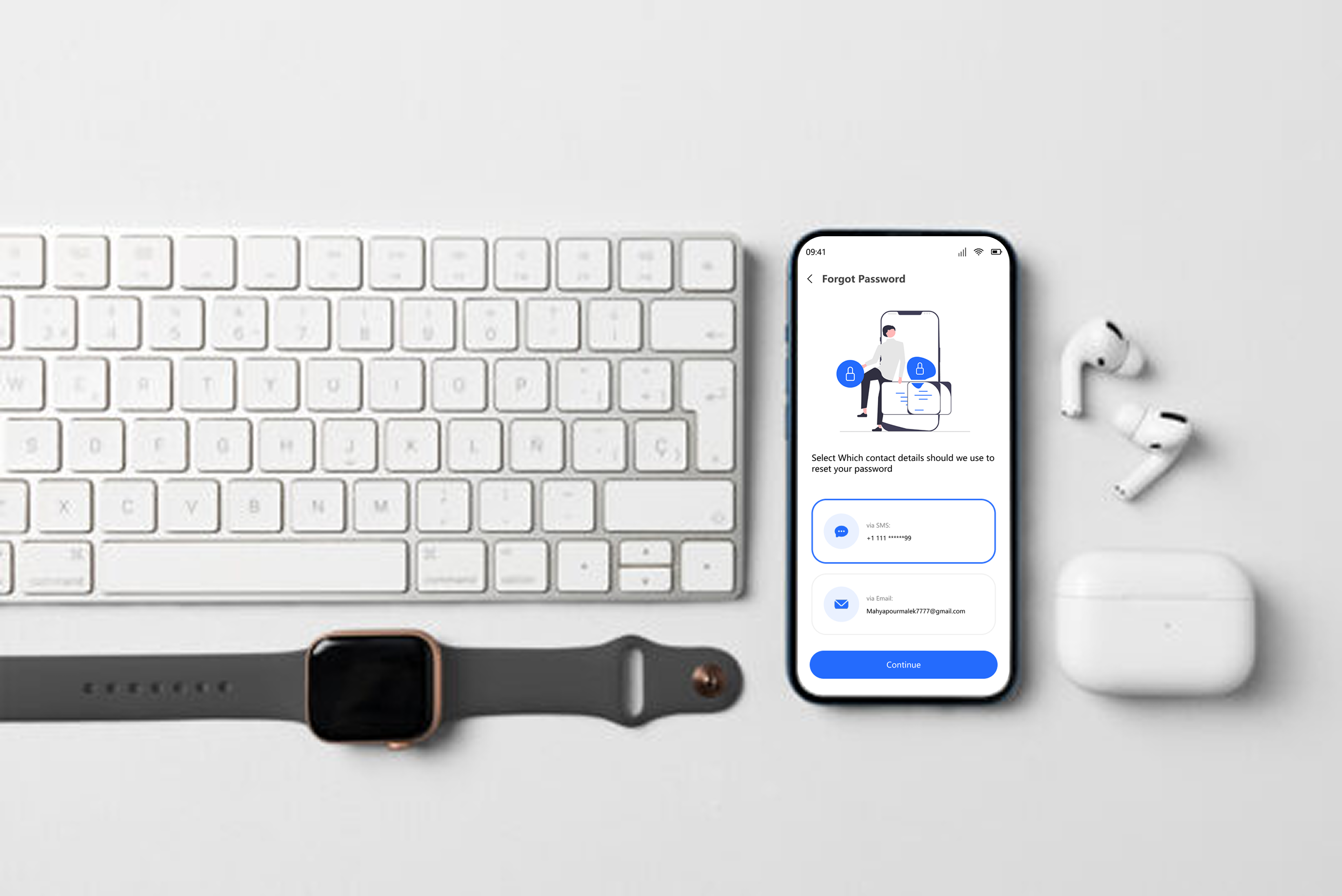 User Interface Design for Password Recovery figma password ui ux