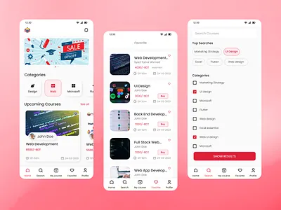 Pencilbox E-Learning app UI app appdesign appui course courselearnapp e learning eduapp educational edulearn learningapp learningcourse minimal mobileapp onlinelearning ui uiux