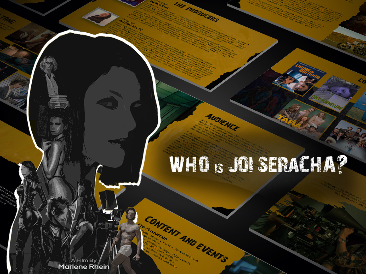 Who Is Joi Serecha | Film Pitch Deck Presentation adobe photoshop creative presentation crime crime story design film deck film pitch deck film pitch deck presentation graphic design graphic designer illustration movie movie deck pitch deck pitch deck design powerpoint presentation presentation design thriller thriller story yellow pitch deck
