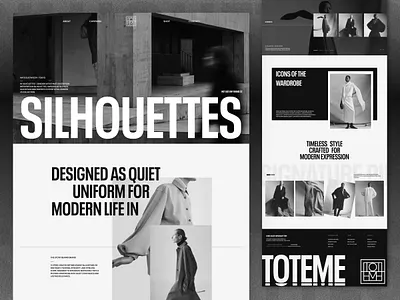 Toteme - Fashion Ecommerce Bold Minimalist Luxury Website Design awwwards bold bold website clean clothing ecommerce fashion fashion ecommerce website fashion website landing page luxury minimalist modern online shop shopify ui ui design web design website website design