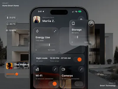 Home Control Mobile App Design – Hume app design app home page app interface app landing page core app dashboard home care home control app home improvement home service iot mobile app mobile app design mobile app ui mobile ui mobile ui design mobile ux phenomenon studio smart home app smart home dashboards smart home logo technology app