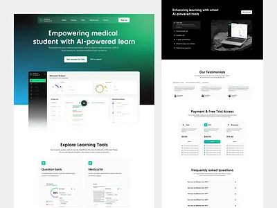 Medical Student AI — AI-Powered Learning Platform ai education ai platform clean ui dashboard design edtech design healthcare saas healthcare ui healthtech landing page design medical education medical website modern web design product design saas dashboard startup saas student dashboard ui design ux design wavespace web ui design