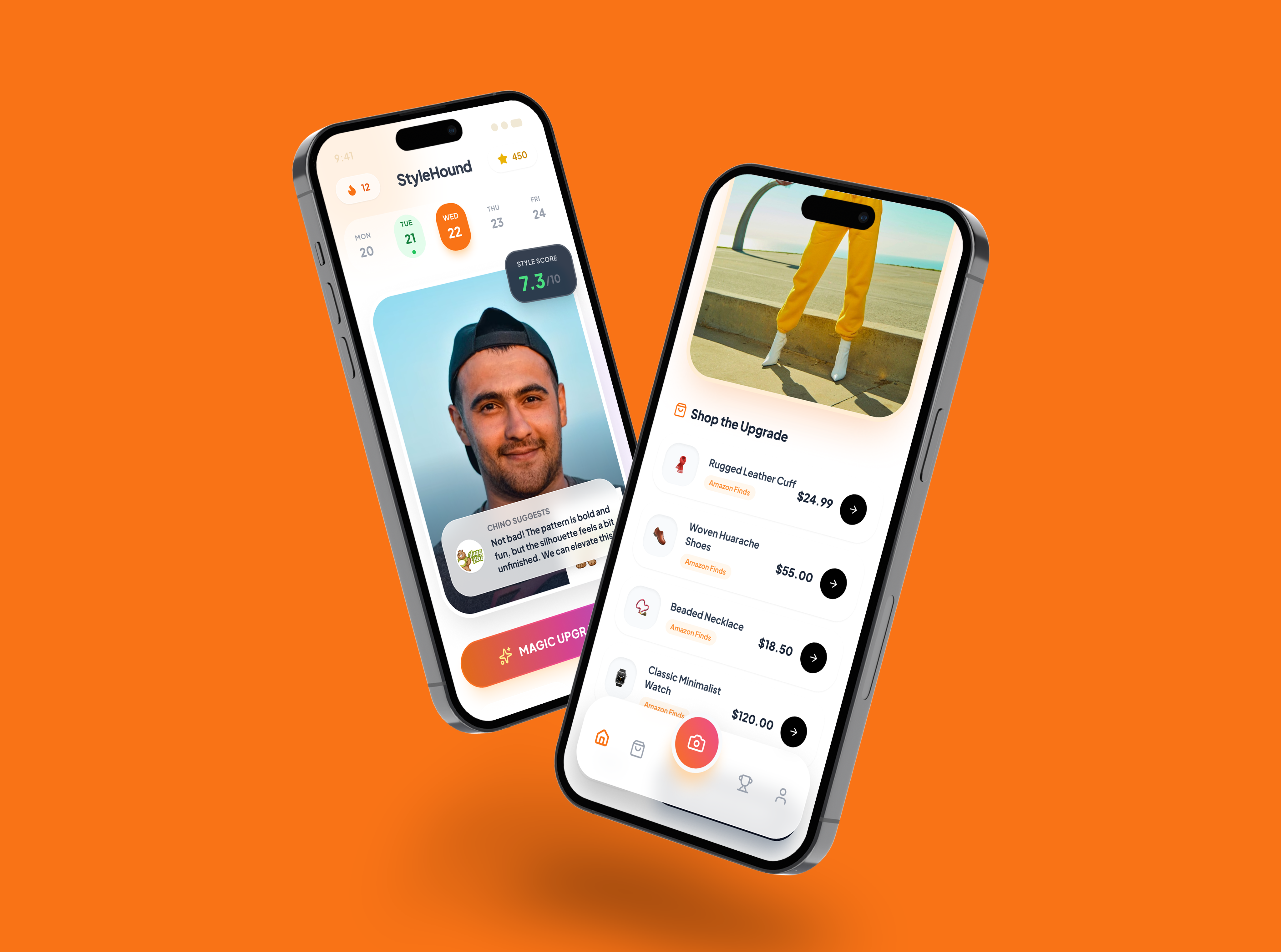 AI Gamified Fashion App with Advisor Outfit Matching ai gamified app ai product recommendation clothing app e commerce app fashion app gamification app ios app design mobile app design modern mobile app product recommendation ui shopping app smart shopping fashion app style advisor app ui design user interface design ux design