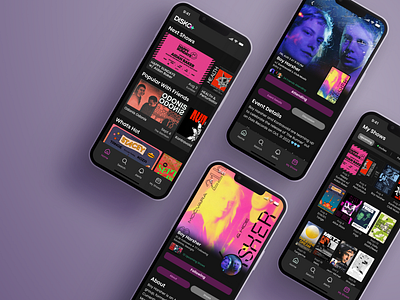 DISKO - Concert Tracking Mobile App concert ios mobile music product design tracking ui ux