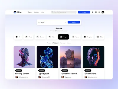 Atma — nft marketplace blockchain branding creative design development graphic design illustration logo market marketplace nft product service typography ui ux