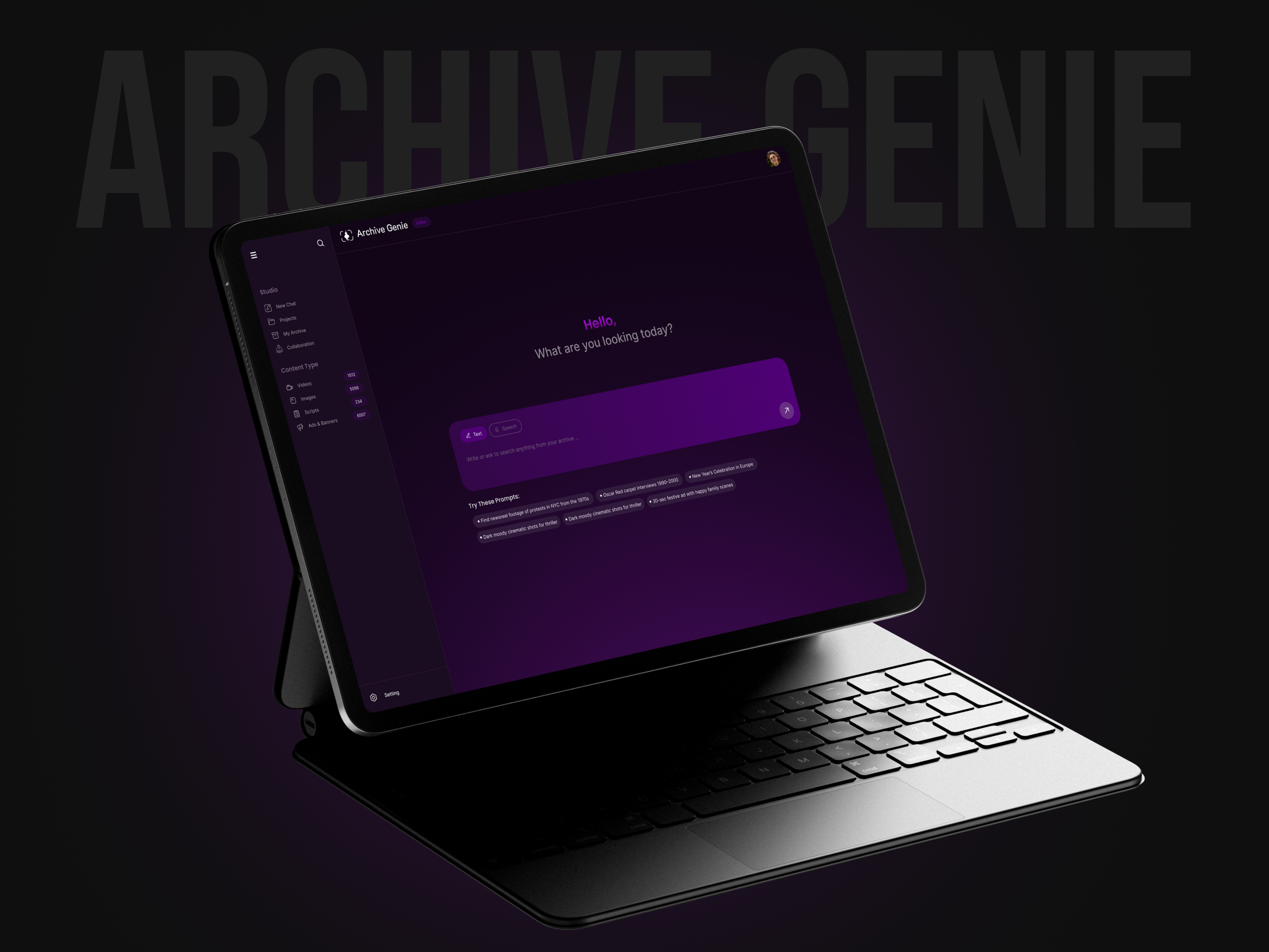 Intelligent Archive Discovery Platform branding creative design figma modern design uiux user experience web design