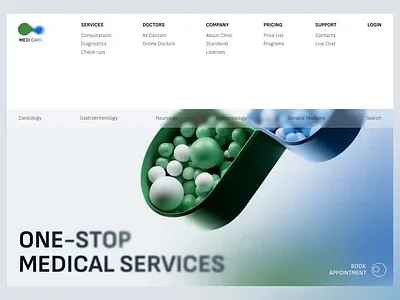 Medical Clinic Website 3d animation branding cleanui clinic graphic design healthcare landing logo medical motion graphics ui ux webdesign website