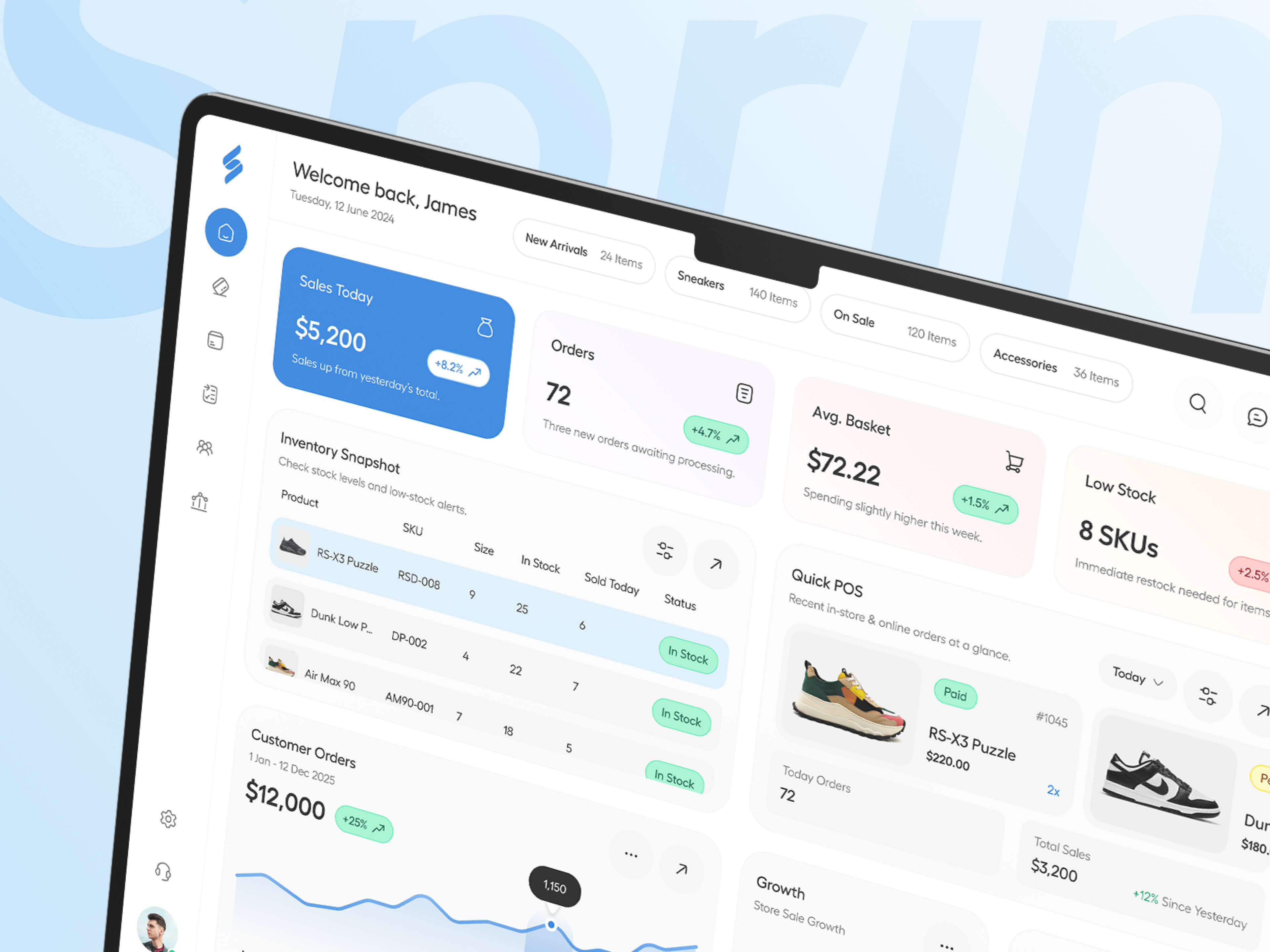 Sneaker Inventory & POS Management SaaS UX UI Design figma inventory inventory management inventory management system management online store point of sale pos management system saas saas design saas ux design sneaker sneakers ui ui ux uiux ux ux design